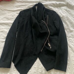 Black suede jacket